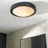 Dunelm Pluto Black Bathroom 1 Light Flush Ceiling Fitting -Cheap wall lights Store 30789911