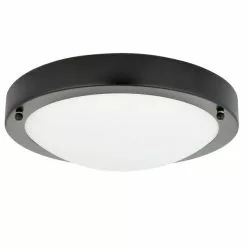Dunelm Pluto Black Bathroom 1 Light Flush Ceiling Fitting -Cheap wall lights Store 30789911 alt05