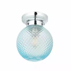 Dunelm Tropic Bathoom Faceted Sphere 1 Light Flush Ceiling Fitting -Cheap wall lights Store 30789913 alt05