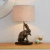 Dunelm Hare Licking Paw Table Lamp Ant Brs -Cheap wall lights Store 30792140