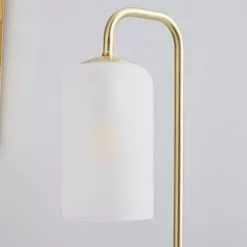 Dunelm Palazzo Frosted Glass Table Lamp Gold -Cheap wall lights Store 30792354 alt02