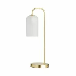 Dunelm Palazzo Frosted Glass Table Lamp Gold -Cheap wall lights Store 30792354 alt06