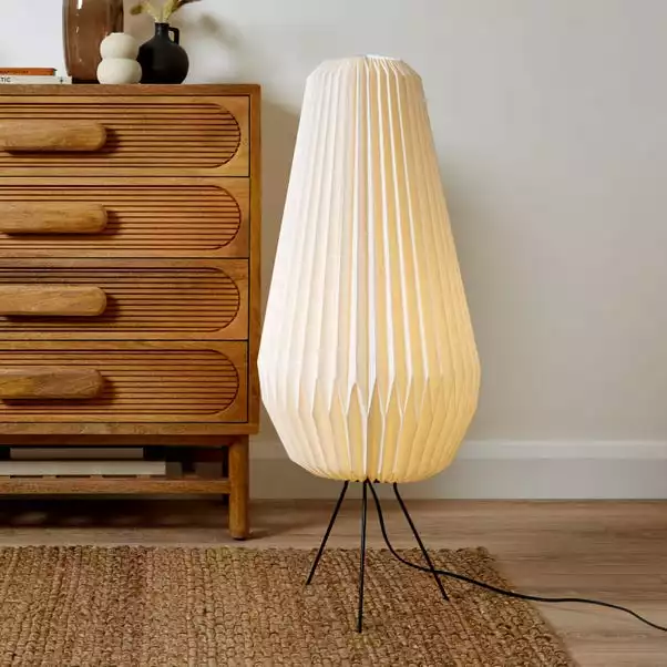 The Edited Life Origami Paper Midi Tripod Floor Lamp 3 The Edited Life Origami Paper Midi Tripod Floor Lamp
