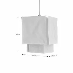 Dunelm Paksha Square Shade 30cm -Cheap wall lights Store 30796663 alt04