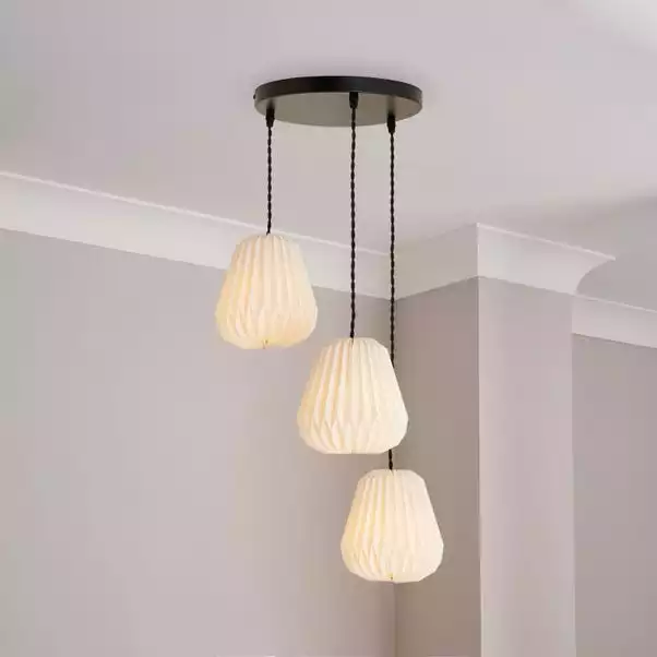 The Edited Life Origami 3 Light Paper Cluster Ceiling Fitting 3 The Edited Life Origami 3 Light Paper Cluster Ceiling Fitting