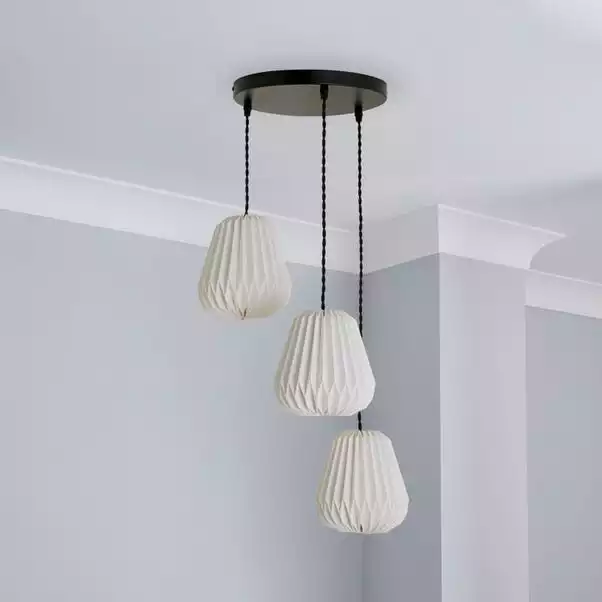 The Edited Life Origami 3 Light Paper Cluster Ceiling Fitting 4 The Edited Life Origami 3 Light Paper Cluster Ceiling Fitting - Image 2