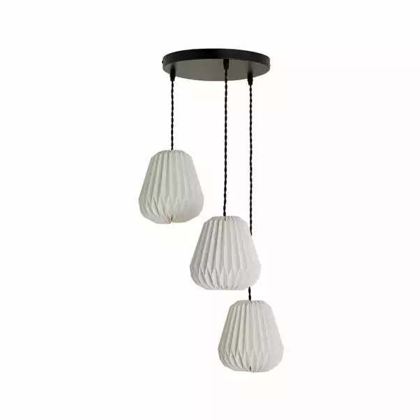 The Edited Life Origami 3 Light Paper Cluster Ceiling Fitting 6 The Edited Life Origami 3 Light Paper Cluster Ceiling Fitting - Image 4