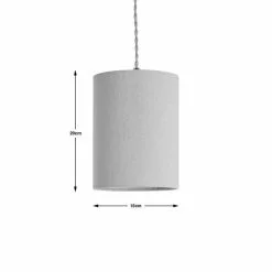 Dunelm Luna 15cm Cylinder Shade Natural -Cheap wall lights Store 30796676 alt03