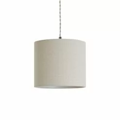 Dunelm Luna 20cm Drum Shade Natural -Cheap wall lights Store 30796677 alt02