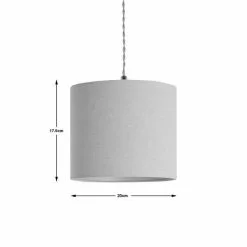 Dunelm Luna 20cm Drum Shade Natural -Cheap wall lights Store 30796677 alt03