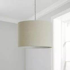 Dunelm Luna 28cm Drum Shade Natural 7 Dunelm Luna 28cm Drum Shade Natural -Cheap wall lights Store 30796678 alt01