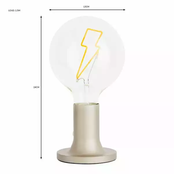 Dunelm Lightning Bolt Bulb Table Lamp 8 Dunelm Lightning Bolt Bulb Table Lamp - Image 6
