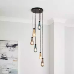 Dunelm Verne Glass 6 Light Cluster Ceiling Fitting