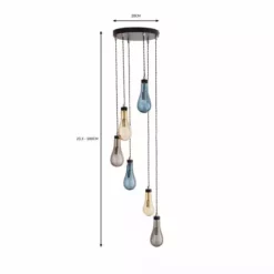 Dunelm Verne Glass 6 Light Cluster Ceiling Fitting 13 Dunelm Verne Glass 6 Light Cluster Ceiling Fitting -Cheap wall lights Store 30798518 alt07