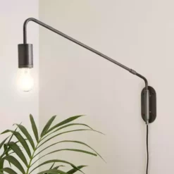 Dunelm Braddy Arc Plug In Wall Light