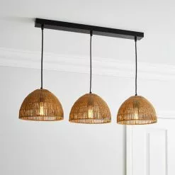 Dunelm Artisan Avery Natural 3 Light Diner Ceiling Fitting