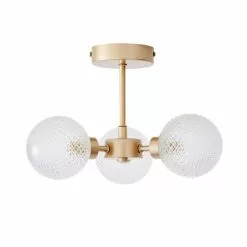 Dunelm Elodie 3 Light Semi Flush Ceiling Fitting -Cheap wall lights Store 30798647 alt04