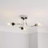 Dunelm Tanner 3 Light Semi Flush Ceiling Fitting -Cheap wall lights Store 30798650
