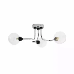 Dunelm Tanner 3 Light Semi Flush Ceiling Fitting -Cheap wall lights Store 30798650 alt04