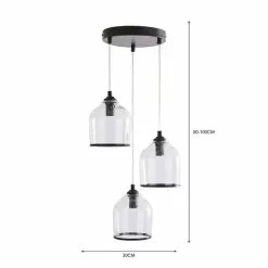 Dunelm Lenny 3 Light Cluster Ceiling Fitting 13 Dunelm Lenny 3 Light Cluster Ceiling Fitting -Cheap wall lights Store 30798652 alt05
