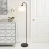Dunelm Palazzo Black Frosted Floor Lamp