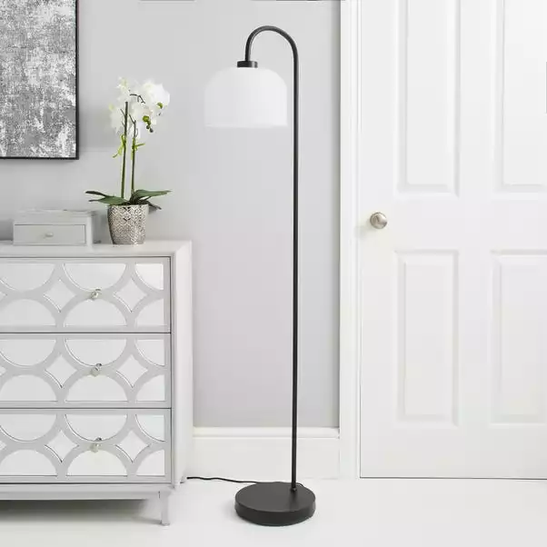 Dunelm Palazzo Black Frosted Floor Lamp 4 Dunelm Palazzo Black Frosted Floor Lamp - Image 2