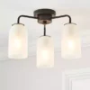 Dunelm Palazzo Semi Flush 3 Frosted Light Fitting -Cheap wall lights Store 30798679