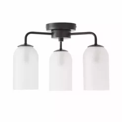 Dunelm Palazzo Semi Flush 3 Frosted Light Fitting -Cheap wall lights Store 30798679 alt04
