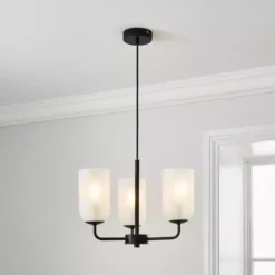 Dunelm Palazzo Frosted 3 Light Chandelier