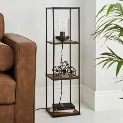 Dunelm Fulton Midi Shelved Floor Lamp Rustic Pine And Black 8 Dunelm Fulton Midi Shelved Floor Lamp Rustic Pine And Black -Cheap wall lights Store 30802421 alt01