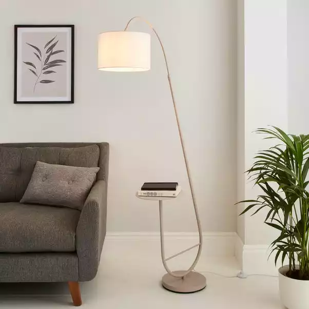 Dunelm Huxley Extendable Arc Floor Lamp With Table 3 Dunelm Huxley Extendable Arc Floor Lamp With Table