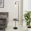 Dunelm Aubrey Exposed Bulb Floor Lamp With Table Black -Cheap wall lights Store 30802433