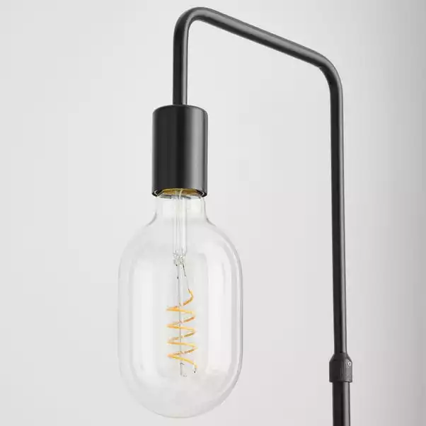 Dunelm Aubrey Exposed Bulb Floor Lamp With Table Black 6 Dunelm Aubrey Exposed Bulb Floor Lamp With Table Black - Image 4