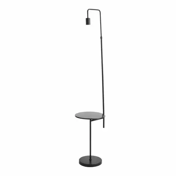 Dunelm Aubrey Exposed Bulb Floor Lamp With Table Black 7 Dunelm Aubrey Exposed Bulb Floor Lamp With Table Black - Image 5