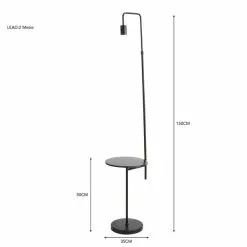 Dunelm Aubrey Exposed Bulb Floor Lamp With Table Black 13 Dunelm Aubrey Exposed Bulb Floor Lamp With Table Black -Cheap wall lights Store 30802433 alt05