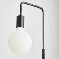 Dunelm Aubrey Exposed Bulb Floor Lamp With Table Black And Faux Marble -Cheap wall lights Store 30802434 alt02