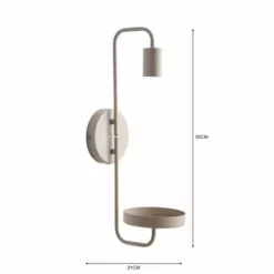 Dunelm Aubrey Exposed Bulb Shelf Wall Light -Cheap wall lights Store 30802438 alt05