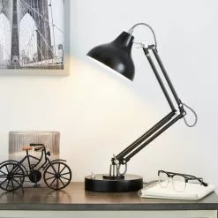 Dunelm Archibald Articulated Black Desk Lamp