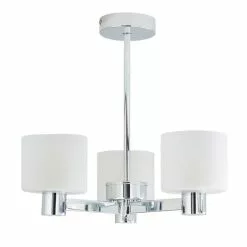 Dunelm Erin Frosted 3 Light Ceiling Fitting -Cheap wall lights Store 30818153 alt04