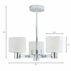 Dunelm Erin Frosted 3 Light Ceiling Fitting -Cheap wall lights Store 30818153 alt05