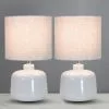 Dunelm Oslo Set Of 2 Ceramic Dove Grey Table Lamp -Cheap wall lights Store 60210631